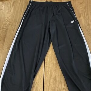 Vintage Nike windbreaker Jogging pants Black/White Y2K size XL Zip Ankle